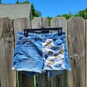 AEO X Baby Yoda Hi Rise Shortie Shorts sz 8